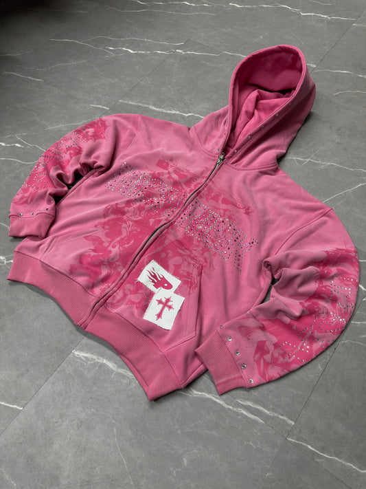 Pink Rich Risk Rhinestone jacket