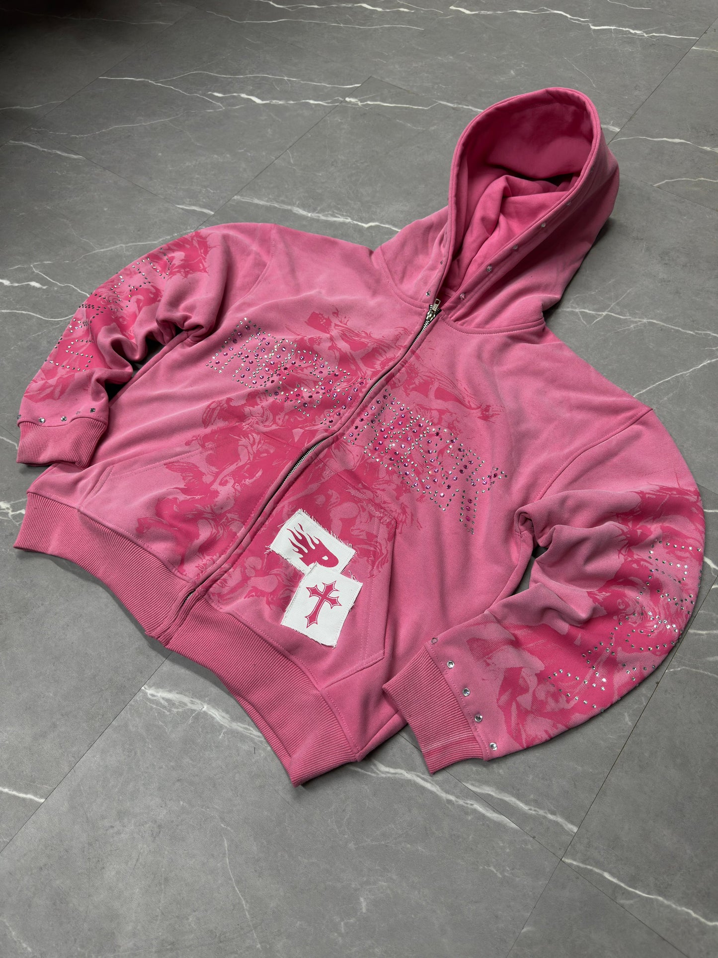 Pink Rich Risk Rhinestone jacket