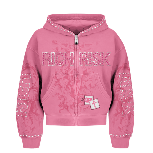 Pink Rich Risk Rhinestone jacket